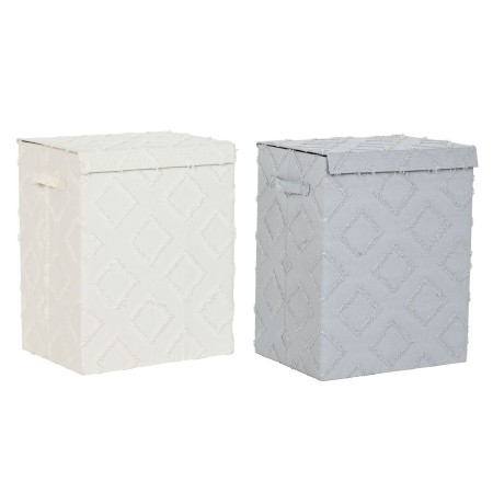 Panier Home ESPRIT Gris Crème 40 x 30 x 50 cm (2 Unités) de Home ESPRIT, Boîtes - Réf : S3057950, Prix : 32,60 €, Remise : %