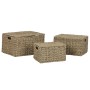 Basket set Home ESPRIT Natural Metal Natural Fibre Tropical 46 x 36 x 26 cm (3 Pieces) by Home ESPRIT, Boxes - Ref: S3058153,...