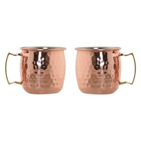 2 Piece Mug Set Home ESPRIT Golden 480 ml by Home ESPRIT, Cups - Ref: S3058214, Price: 13,32 €, Discount: %