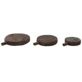 Tábua de corte Home ESPRIT Castanho Preto Acácia Natural Colonial 30 x 25 x 4 cm (3 Peças) de Home ESPRIT, Tábuas de corte - ...