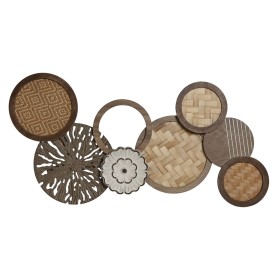 Wall Decoration Home ESPRIT Natural Circles 75 x 4,5 x 38 cm by Home ESPRIT, Ornaments - Ref: S3058381, Price: 40,46 €, Disco...