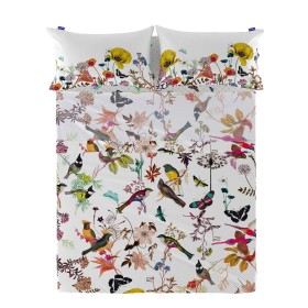 Drap HappyFriday Birds of paradise Multicouleur 180 x 270 cm de HappyFriday, Draps et taies d'oreiller - Réf : D1609852, Prix...