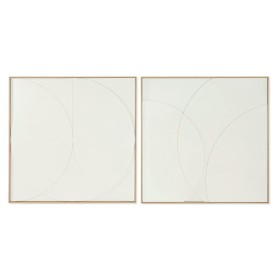 Painting Home ESPRIT White Modern Scandinavian 100 x 4 x 100 cm (2 Units) by Home ESPRIT, Prints on Canvas - Ref: S3058396, P...