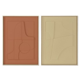 Quadro Home ESPRIT Senape Terracotta Astratto Città 55 x 4 x 75 cm (2 Unità) di Home ESPRIT, Stampe e quadri su tela - Rif: S...