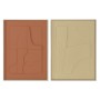 Quadro Home ESPRIT Senape Terracotta Astratto Città 55 x 4 x 75 cm (2 Unità) di Home ESPRIT, Stampe e quadri su tela - Rif: S...