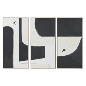 Jeu de 3 tableaux Home ESPRIT Blanc Noir Moderne Urbaine 180 x 4 x 120 cm (3 Pièces) de Home ESPRIT, Impressions sur toile - ...