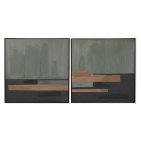 Cadre Home ESPRIT Noir Vert Moderne Urbaine 100 x 4 x 100 cm (2 Unités) de Home ESPRIT, Impressions sur toile - Réf : S305839...