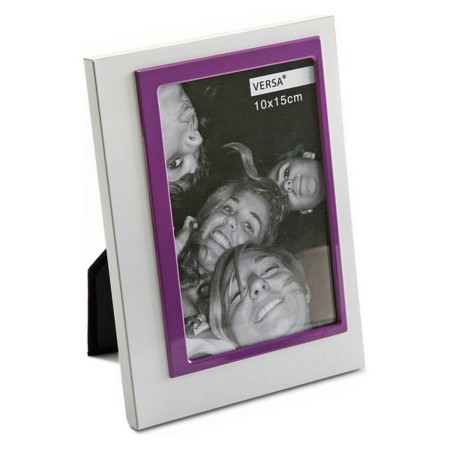 Porta-retratos Branco/Violeta Alumínio de Versa, Molduras de parede e mesa - Ref: S3404957, Preço: 4,79 €, Desconto: %