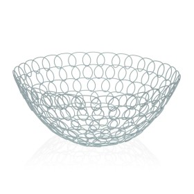 Fruit Bowl Versa Eris Blue Metal Steel (28 x 12 x 28 cm) by Versa, Bowls and large cups - Ref: S3410074, Price: 6,79 €, Disco...