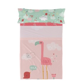 Set di Lenzuola HappyFriday Moshi Moshi Hola Multicolore Singolo 2 Pezzi di HappyFriday, Lenzuola e federe per cuscino - Rif:...