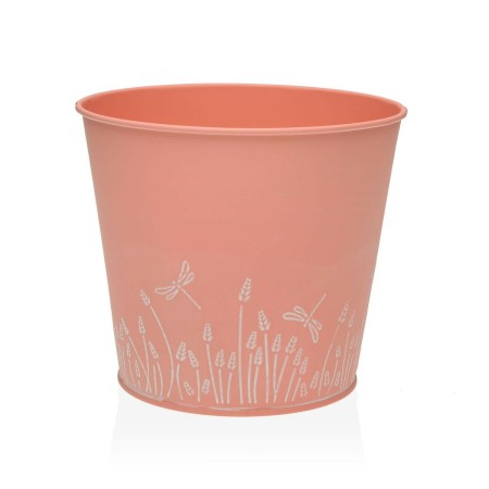 Plant pot Versa Zink Orange Metal (16 cm) | Tienda24 - Global Online Shop Tienda24.eu