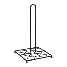 Portarotolo di Carta da Cucina Versa Nero Metallo Acciaio (16 x 28,5 x 16 cm) di Versa, Ripiani e supporti - Rif: S3410576, P...