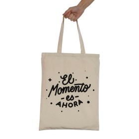 Mala de Compras Versa El momento es ahora Poliéster 36 x 48 x 36 cm de Versa, Sacos de tecido e de praia - Ref: S3412109, Pre...