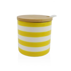 Sugar Bowl Versa Yellow Ceramic Dolomite 8 x 8 x 8 cm Stripes Circular by Versa, Sugar and milk - Ref: S3412534, Price: 4,59 ...