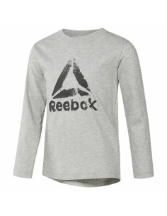 Jungen Langarm-T-Shirt Reebok Boys Training Essentials Blau | Tienda24 Tienda24.eu