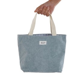 Bolsa Versa Corduroy Azul 9 x 22 x 23 cm de Versa, Shoppers y bolsos de hombro - Ref: S3412714, Precio: 5,43 €, Descuento: %