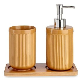 Conjunto de Banho Cerâmica Bambu Camel (3 pcs) de Berilo, Jogos de acessórios para casa de banho - Ref: S3608911, Preço: 12,8...