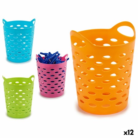 Peg Basket Yellow Blue Orange Pink polystyrene 14 x 17 x 14 cm (12 Units) | Tienda24 - Global Online Shop Tienda24.eu