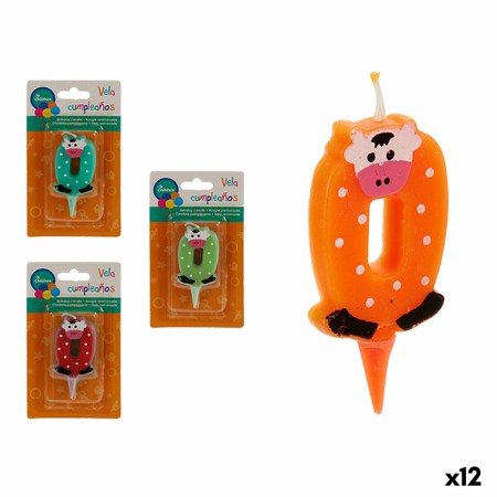 Bougie Anniversaire animaux Numéro 0 (12 Unités) | Tienda24 - Global Online Shop Tienda24.eu