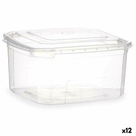 Boîte à repas rectangulaire avec couvercle Transparent polypropylène 1 L 14,1 x 8 x 15,5 cm (12 Unités) Leknes - 1