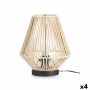 Lâmpada de mesa Pirâmide 40 W Corda Castanho Preto 23 x 26 x 23 cm (4 Unidades) de Gift Decor, Candeeiros de mesa e de cabece...