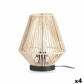 Desk lamp Pyramid 40 W Rope Brown Black 23 x 26 x 23 cm (4 Units) by Gift Decor, Bedside and Table Lamps - Ref: S3631141, Pri...