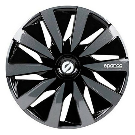 Hubcap Sparco Lazio Black/Grey 15" (4 uds) by Sparco, Trims - Ref: S3701436, Price: 43,16 €, Discount: %