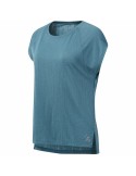 T-Shirt para Mulher sem Mangas Reebok Burnout Azul | Tienda24 Tienda24.eu