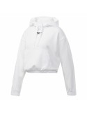 Felpa con Cappuccio Donna Reebok Sportswear Cropped Bianco da Reebok, Donna - Ref: S6498009, Precio: 30,88 €, Descuento: %