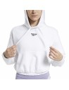 Felpa con Cappuccio Donna Reebok Sportswear Cropped Bianco da Reebok, Donna - Ref: S6498009, Precio: 30,88 €, Descuento: %