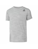 T shirt à manches courtes Enfant Reebok Essentials Marble Melange Gris clair | Tienda24 Tienda24.eu