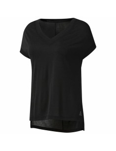 Camisola de Manga Comprida de Mulher Reebok Studio Maternity Restorative Preto | Tienda24 Tienda24.eu