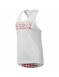 Camiseta de Manga Corta Mujer Reebok Training Split Tee Blanco | Tienda24 Tienda24.eu