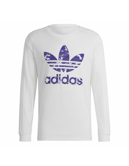 Herren Langarm-T-Shirt Adidas Originals Camo STR Weiß | Tienda24 Tienda24.eu