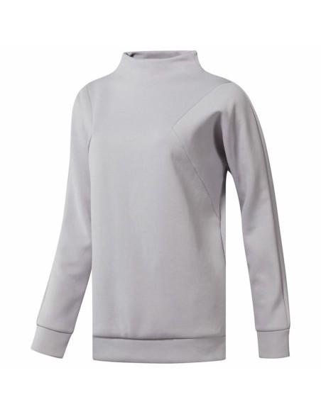 Women’s Sweatshirt without Hood Reebok Training Supply Crew Light grey | Tienda24 Tienda24.eu