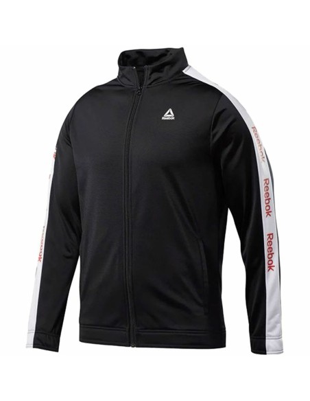 Sportjackefür Herren Reebok Essentials Linear Logo Schwarz | Tienda24 Tienda24.eu