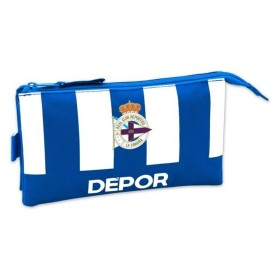 Allzwecktasche R. C. Deportivo de La Coruña Blau Weiß (22 x 12 x 3 cm) von R. C. Deportivo de La Coruña, Federmäppchen - Ref:...