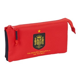 Estuche Escolar RFEF Rojo Azul (22 x 12 x 3 cm) de Real Federación Española de Fútbol, Estuches - Ref: S4305578, Precio: 10,2...