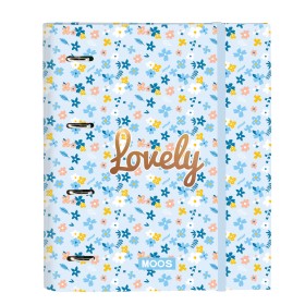 Ring binder Moos Lovely A4 Light Blue (27 x 32 x 3.5 cm) by Moos, Filing cabinets - Ref: S4306275, Price: 7,39 €, Discount: %