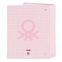 Carpeta de anillas Benetton Vichy Rosa A4 27 x 33 x 6 cm de Benetton, Archivadores - Ref: S4306332, Precio: 4,79 €, Descuento: %