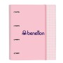 Carpeta de anillas Benetton Vichy A4 Rosa (27 x 32 x 3.5 cm) | Tienda24 - Global Online Shop Tienda24.eu