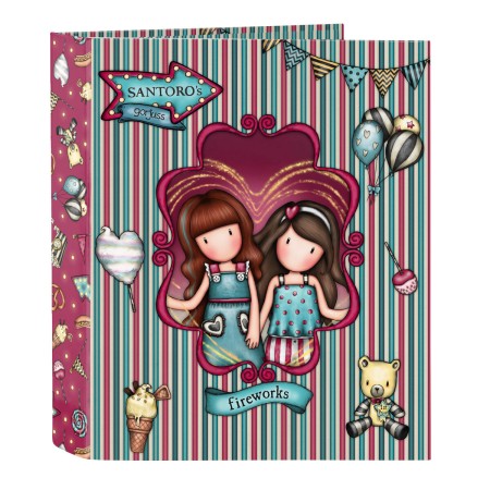 Ringbuch Gorjuss Fireworks Granatrot A4 27 x 33 x 6 cm | Tienda24 - Global Online Shop Tienda24.eu