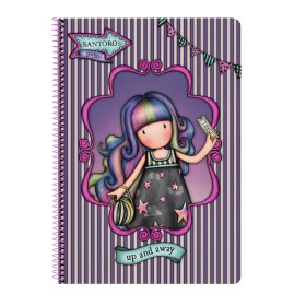 Notebook Gorjuss Up and away Purple A4 by Gorjuss, Exercise notebooks - Ref: S4306724, Price: 3,86 €, Discount: %