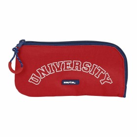 Bolsa Escolar Safta University Vermelho Azul Marinho (23 x 11 x 1 cm) de Safta, Estojos - Ref: S4306883, Preço: 3,70 €, Desco...