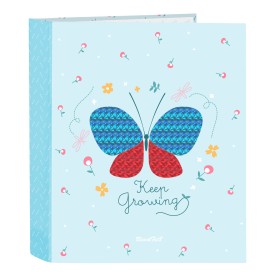 Reliure à anneaux BlackFit8 Mariposa Bleu A4 27 x 33 x 6 cm de BlackFit8, Classeurs - Réf : S4306907, Prix : 4,15 €, Remise : %