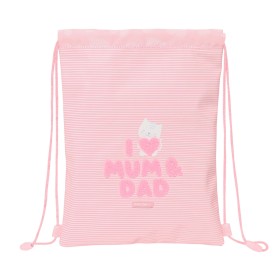 Rucksacktasche mit Bändern Safta Love Rosa (26 x 34 x 1 cm) von Safta, Schulranzen - Ref: S4307517, Preis: 7,16 €, Rabatt: %