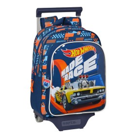 Mochila Escolar com Rodas Hot Wheels Speed club Laranja (27 x 33 x 10 cm) de Hot Wheels, Mochilas infantis - Ref: S4307758, P...