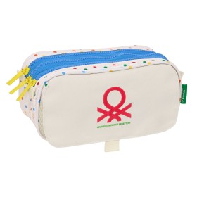 Dreifaches Mehrzweck-Etui Benetton Topitos Weiß (21,5 x 10 x 8 cm) von Benetton, Federmäppchen - Ref: S4308022, Preis: 7,42 €...