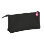 Portatodo Triple Kappa Black and pink Negro (22 x 12 x 3 cm) de Kappa, Estuches - Ref: S4308297, Precio: 7,34 €, Descuento: %