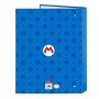 Ring binder Super Mario Play Blue Red A4 26.5 x 33 x 4 cm by Super Mario, Filing cabinets - Ref: S4309696, Price: 4,10 €, Dis...